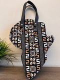 Shadia Kente African Map Hand Bag 1