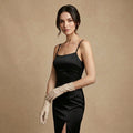 Leonora (cream) - Italian cashmere lined 6-button length leather gloves 6