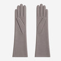 Leonora (grey) - Italian cashmere lined 6-button length leather gloves 2