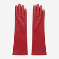 Leonora (deep red) - Italian cashmere lined 6-button length leather gloves 2