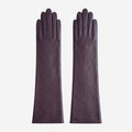 Leonora (dark brown) - Italian "8 button length" cashmere lined leather gloves 1