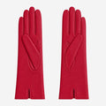 FC04 (deep red) - Women's Italian cashmere lined leather gloves 2