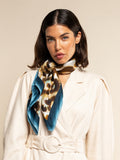 Bruna (blue)- Soft and lightweight Italian foulard from pure silk 1
