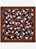 Bruna (black/orange)- Soft and lightweight Italian foulard from pure silk 2