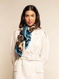 Bruna (blue)- Soft and lightweight Italian foulard from pure silk 6