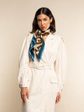 Bruna (blue)- Soft and lightweight Italian foulard from pure silk 9