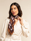 Bruna (brown/orange)- Soft and lightweight Italian foulard from pure silk 1