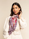 Bruna (pink)- Soft and lightweight Italian foulard from pure silk 1