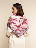 Bruna (pink)- Soft and lightweight Italian foulard from pure silk 6
