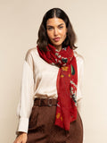 Evelina (red) - Soft and lightweight Italian scarf from premium wool 1