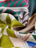 Fiorella (green) - Soft and lightweight Italian foulard from pure silk 5