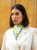 Fiorella (green) - Soft and lightweight Italian foulard from pure silk 6