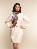 Fiorella (red/blue) - Soft and lightweight Italian foulard from pure silk 8