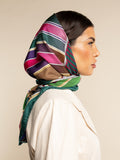 Fiorella (green) - Soft and lightweight Italian foulard from pure silk 8
