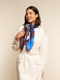 Giorgia (blue/red) - Italian soft and lightweight foulard made from pure silk 6