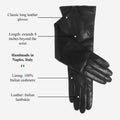 Leonora (black) - Italian cashmere lined 8-button length leather gloves 10