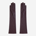 FS01W (brown) - Italian cashmere lined opera length leather gloves 2