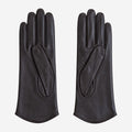 FS02Z (darkbrown) - Women’s unlined Italian lambskin leather gloves 2