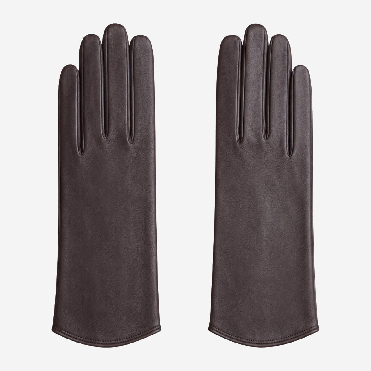 FS02Z (darkbrown) - Women’s unlined Italian lambskin leather gloves