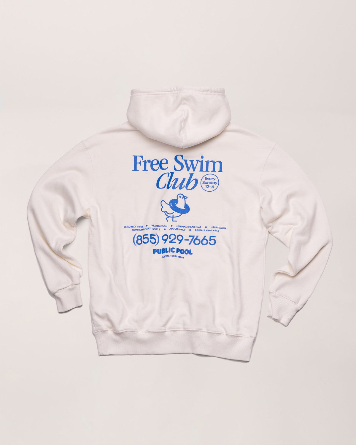 Swim Club Hoodie — White