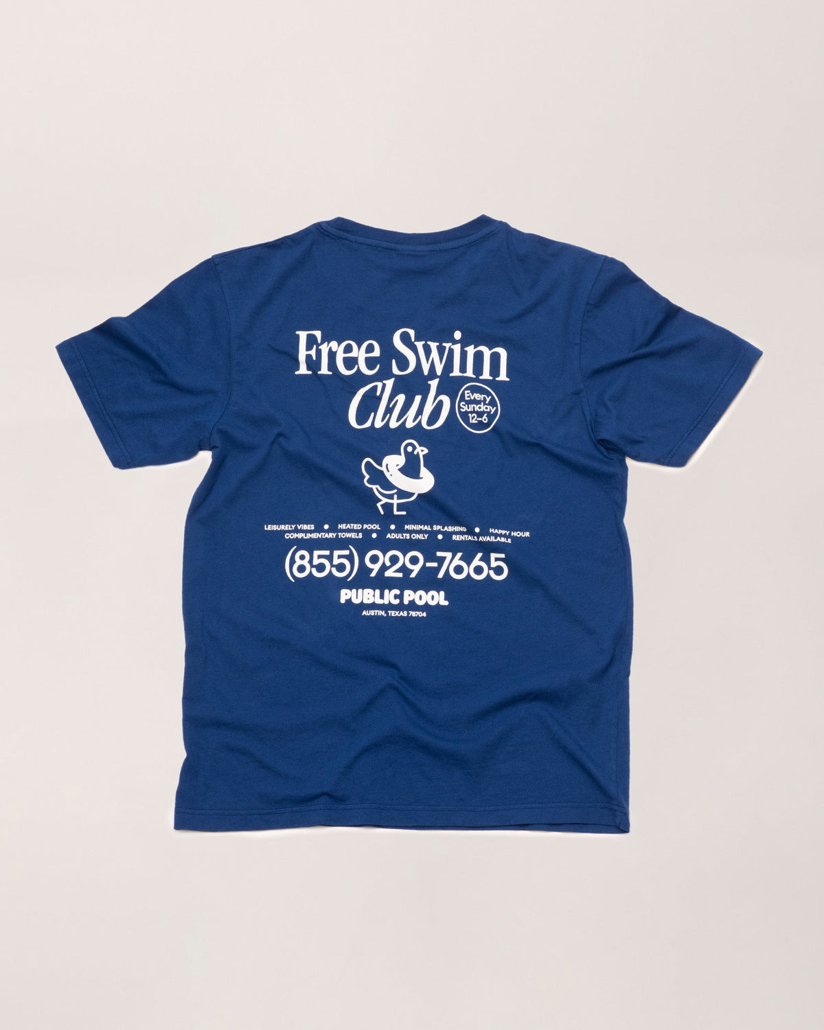 Swim Club Tee — Cobalt