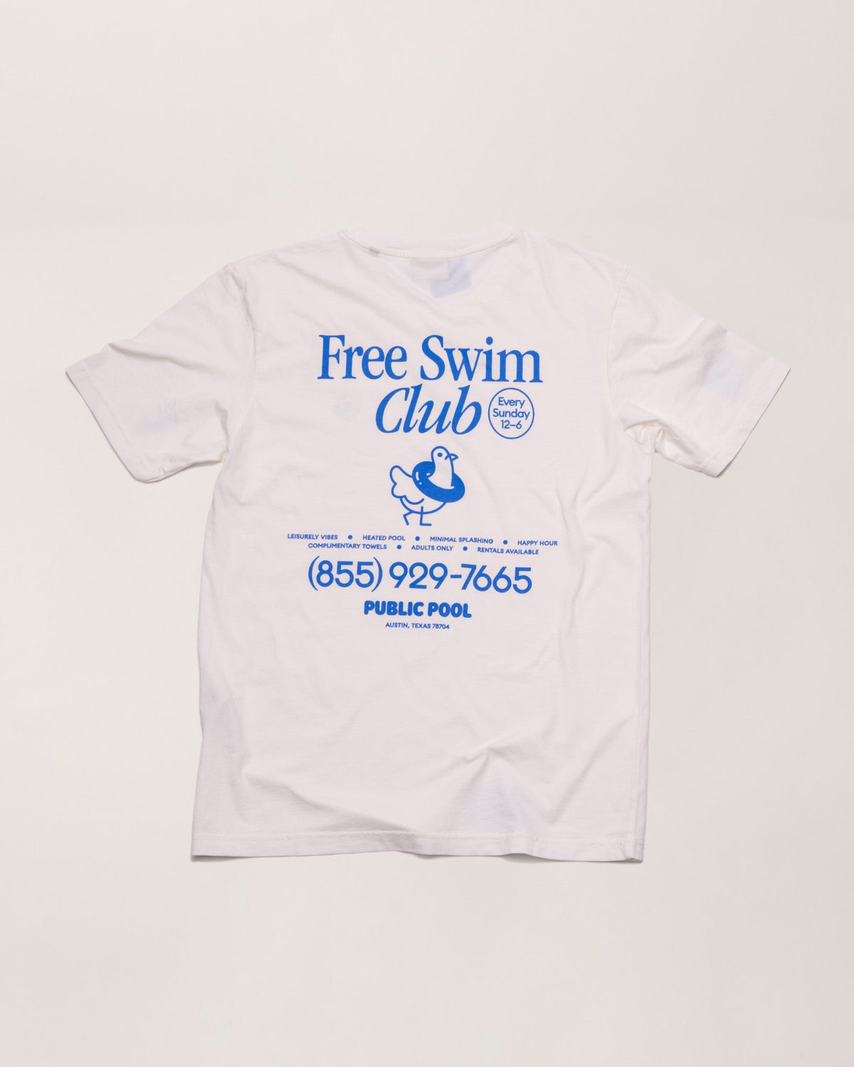 Swim Club Tee — White
