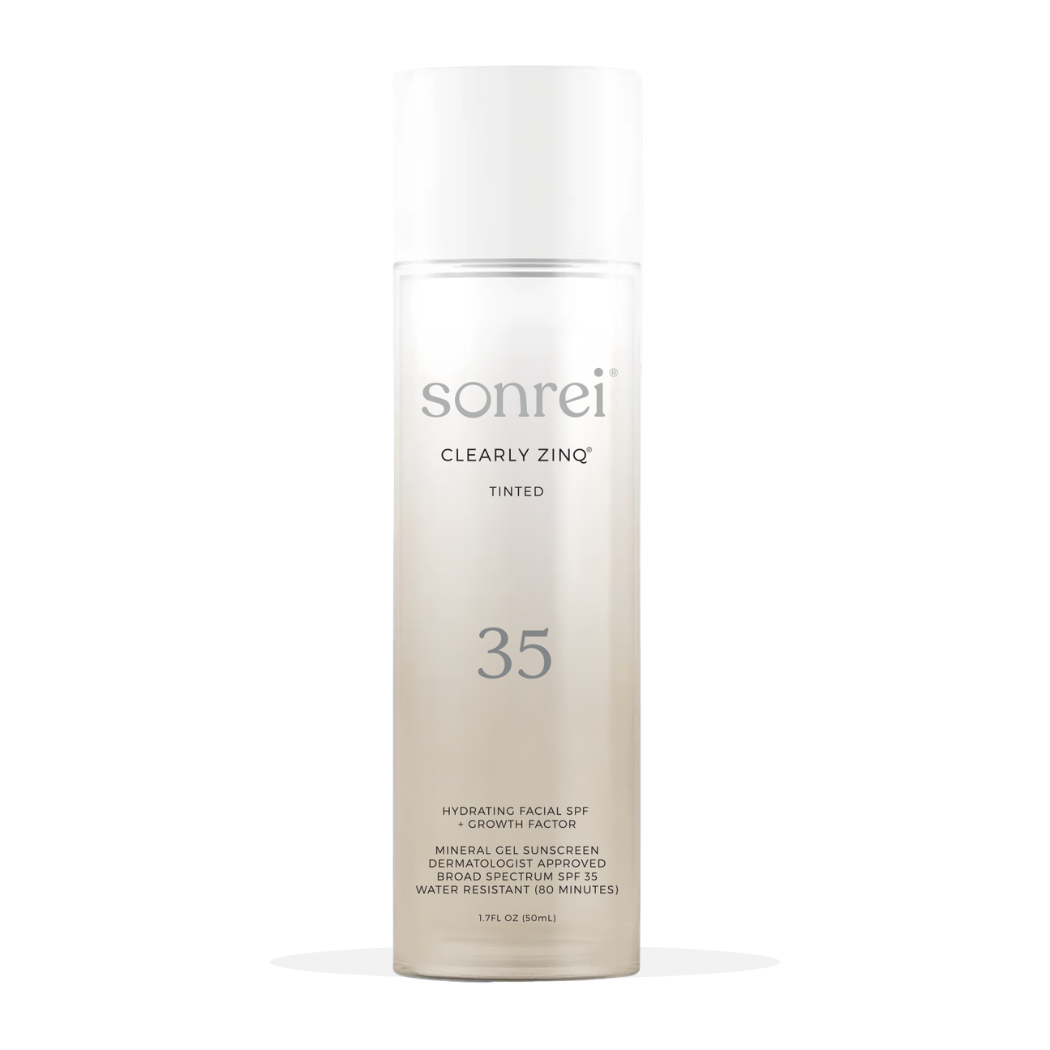 Clearly Zinq® Tinted Hydrating Facial SPF 35 + Growth Factor Sunscreen Mineral Gel/Primer