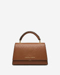Federica (cognac) - Italian calf leather women's crossbody bag (with shoulder strap) 2