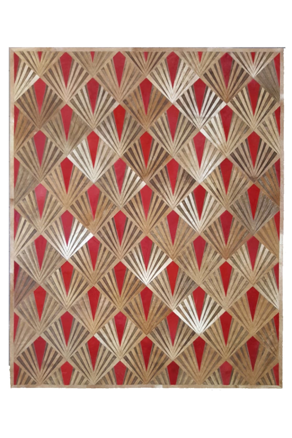 Flame – Bold Lasered Luxury Rug in Premium Leather