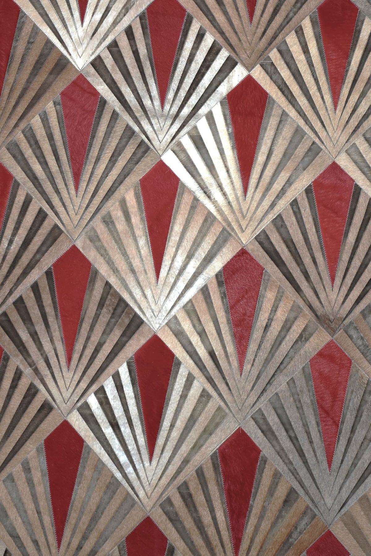 Flame – Bold Lasered Luxury Rug in Premium Leather