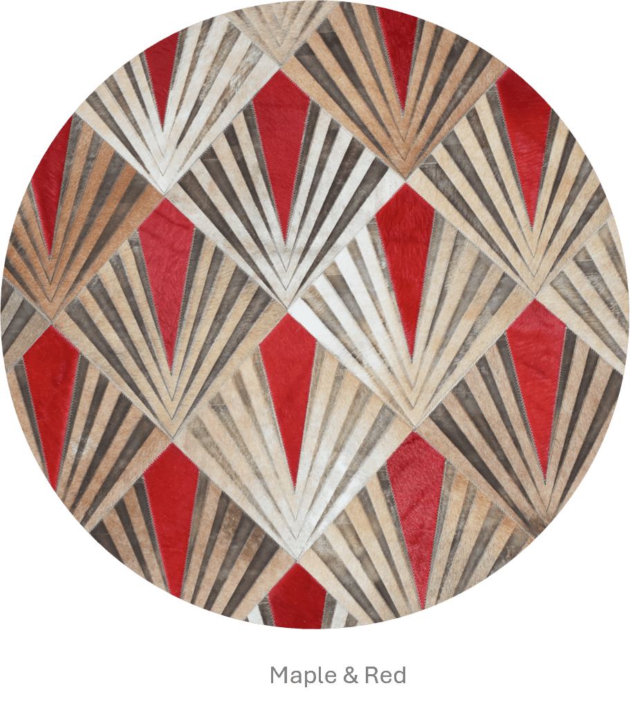Flame – Bold Lasered Luxury Rug in Premium Leather