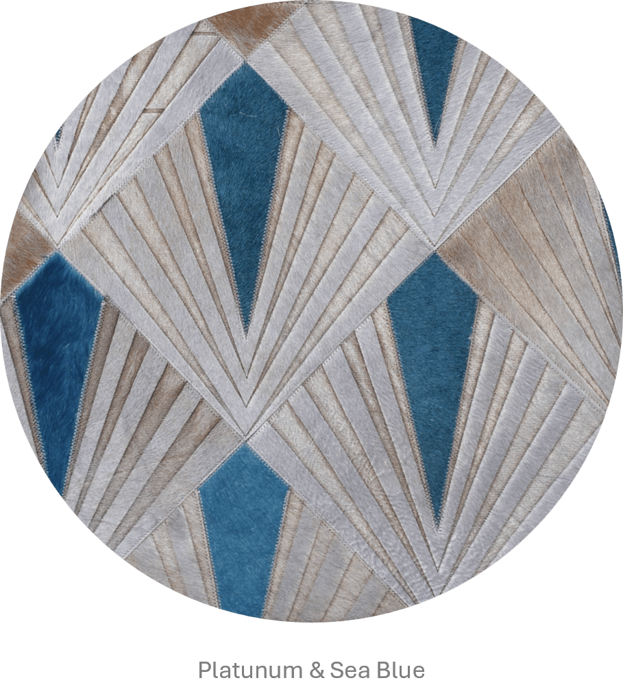 Flame – Bold Lasered Luxury Rug in Premium Leather
