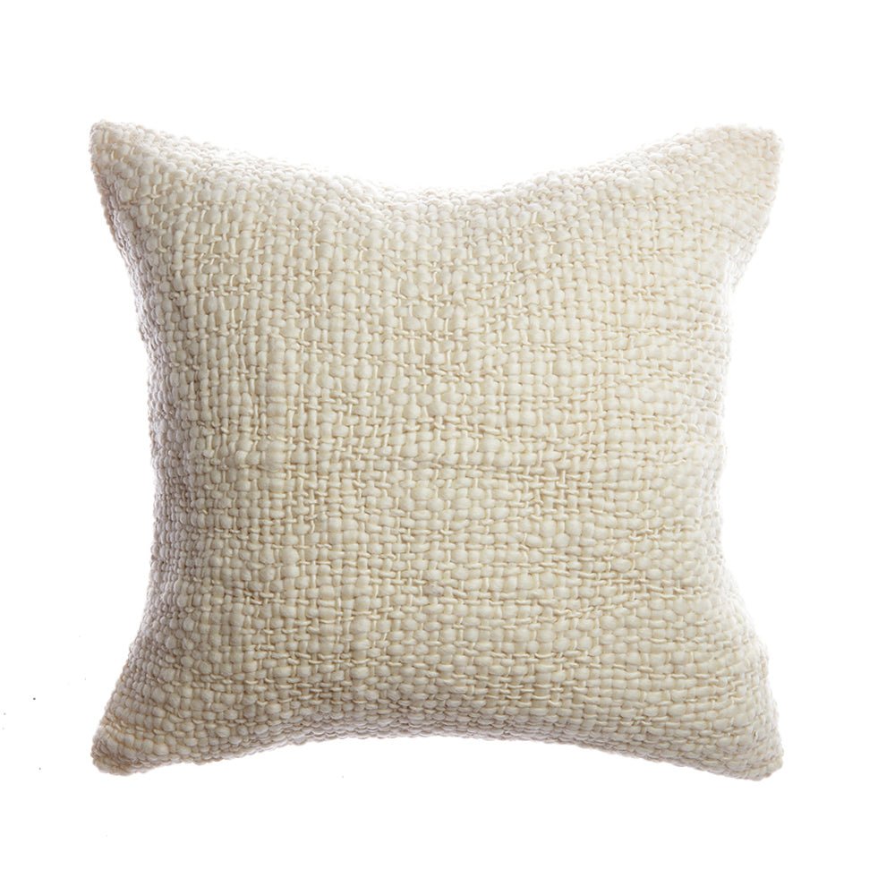 Homelosophy Flame Natural Wool Pillow | Handwoven 100% Patagonian Wool, Ethically Made in Argentina