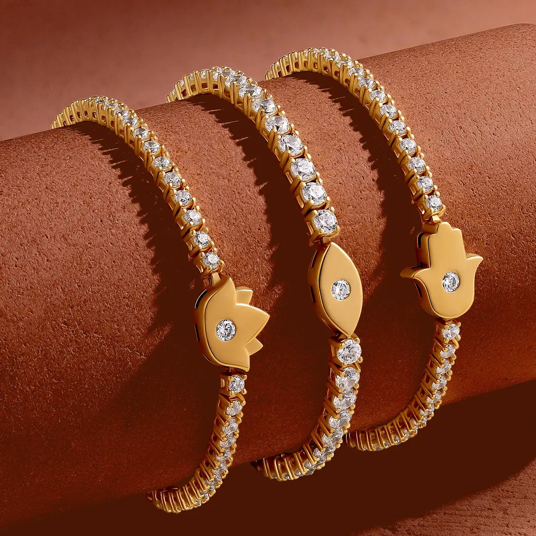 Hopeful Abundance Evil Eye Tennis Bracelet