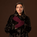 Florentina (red) - Handmade Italian knitted wool gloves with luxurious cashmere lining 6