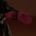Florentina (red) - Handmade Italian knitted wool gloves with luxurious cashmere lining 7