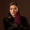 Florentina (red) - Handmade Italian knitted wool gloves with luxurious cashmere lining 2