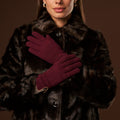 Florentina (red) - Handmade Italian knitted wool gloves with luxurious cashmere lining 10