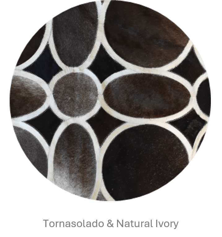 Flower – Designer Cowhide Carpet for Bedrooms – view 4