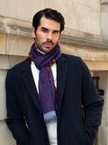 Andrea (red/blue) - Soft and lightweight Italian scarf from 100% wool 6