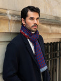 Andrea (red/blue) - Soft and lightweight Italian scarf from 100% wool 8