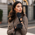 Maria (black) - Italian driving gloves made of American deerskin leather 5