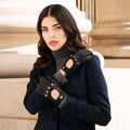 Maria (black) - Italian driving gloves made of American deerskin leather 7