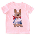 Frenchie - pink tee 1