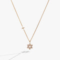 Star of David Delicate Pave Crystal Pendant Necklace 1