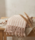 Girit Salmon Cotton Linen Towel 1