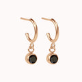Black Onyx Hoop Earrings 6