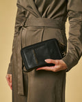 Giada (black) - Italian women's crossbody phone wallet with shoulder strap 4