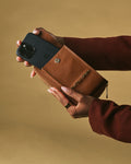 Giada (cognac) - Italian women's crossbody phone wallet with shoulder strap 3