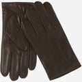 Giovanni (brown) - Classic Italian lambskin leather gloves with cashmere lining & touchscreen feature 3
